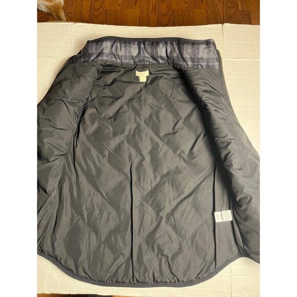 J. Crew Womens gray & black Plaid M Down Quilted preppy double zip Puffer Vest - Picture 9 of 12